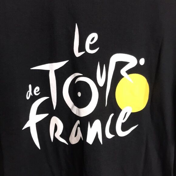 Official le Tour de France black big print T-shirt size medium - Picture 4 of 9